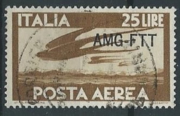1949-52 TRIESTE A USATO POSTA AEREA DEMOCRATICA 25 LIRE - ED144 - Airmail