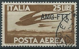 1949-52 TRIESTE A USATO POSTA AEREA DEMOCRATICA 25 LIRE - ED145 - Poste Aérienne