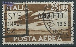 1949-52 TRIESTE A USATO POSTA AEREA DEMOCRATICA 25 LIRE - ED145-2 - Luchtpost