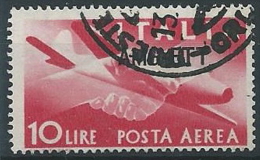 1949-52 TRIESTE A USATO POSTA AEREA DEMOCRATICA 10 LIRE - ED145-2 - Luchtpost