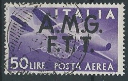 1947 TRIESTE A USATO POSTA AEREA DEMOCRATICA 50 LIRE - ED146 - Airmail