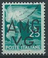 1945-47 TRIESTE AMG VG USATO DEMOCRATICA 25 CENT - ED177 - Used