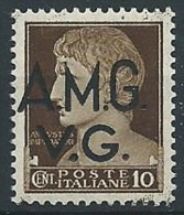 1945-47 TRIESTE AMG VG LUOGOTENENZA 10 CENT MNH ** - ED181-3 - Ungebraucht