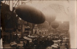 ! Rare Photo Cpa Exposition De Aviation, Flugzeuge, Ballons, Continental, Luftfahrtausstellung Paris, Echtfoto - Balloons