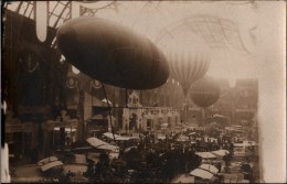 ! Rare Photo Cpa Exposition De Aviation, Flugzeuge, Ballons, Continental, Luftfahrtausstellung Paris, Echtfoto - Montgolfières