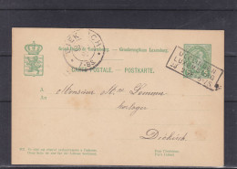 Luxembourg - Carte Postale De 1898 - Entier Postal - Oblitération Ulflingen - Expédié Vers Diekirch - 1895 Adolfo De Perfíl