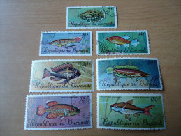 Burundi: 7 Werte Fische  (1967) - Used Stamps