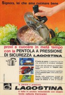 # LAGOSTINA PENTOLA A PRESSIONE 1950s Advert Pubblicità Publicitè Reklame Pot Pots Ollas Topfe - Manifesti