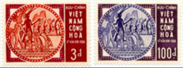 South Vietnam Viet Nam MNH Perf Stamps 1965 : Hung Vuong King Anniversary - Scott#251-2 - Vietnam