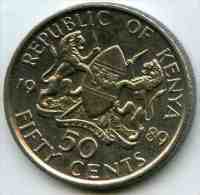 Kenya 50 Cents 1989 KM 19 - Kenya