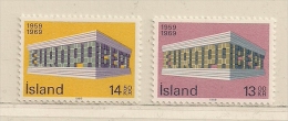 ISLANDE  ( EUIS - 31 )  1969   N° YVERT ET TELLIER  N°  383/384    N** - Nuevos