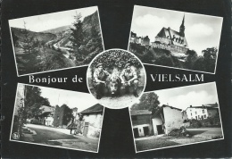 Vielsalm -Bonjour De … - 5 Vues Et Au Centre : Chasseurs Ardennais Avec Mascotte - 1963 - Vielsalm