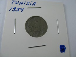 TUNISIA TUNISIE 5 FRANC 1954  LOT 18 NUM  11 - Tunesien