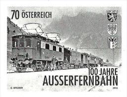 Austria - 2013 - 100 Years Of Ausserfern Railroad - Mint Stamp Proof (blackprint) - Probe- Und Nachdrucke