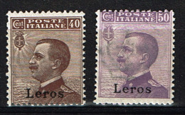 Colonie Italiane -Isole Dell'EGEO - Lero - Sass. 6,7 - NUOVI (*) - Ägäis (Lero)