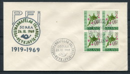 1969 Iceland Reykjavik PFI 50th Anniversary Cover - Brieven En Documenten