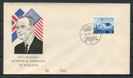 Iceland Reykjavik USA Lyndon Johnson Visit Cover - Covers & Documents