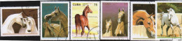 G)1995 CARIBE, ARAB HORSES, SET OF 6, CTO, MNH - Neufs