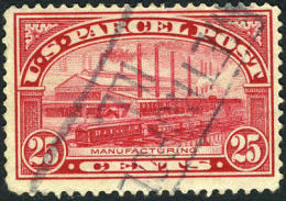 US Q9 Used 25c Parcel Post Of 1913 Postmarked Metropolis IL, Home Of Superman - Paquetes & Encomiendas