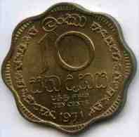 Sri Lanka Ceylon 10 Cents 1971 KM 130 - Sri Lanka