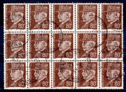 France ; 1941/42 ; N° Y: 512 ; Ob ; Bloc De 15 ; Pétain ; Cote Y(2006) : 4.50 E. - 1941-42 Pétain