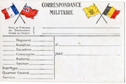 TB 72 - MILITARIA - Carte Franchise Militaire  Neuve 4 Drapeaux - Lettres & Documents