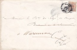 28 Op Brief (drukwerk / Imprime)  Met Stempel LIEGE En Doorverzonden WAREMME - 1869-1888 Lion Couché (Liegender Löwe)