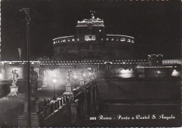 3174.   Roma - Ponte E Castel Sant'Angelo - Bridge - Notturno - Night - 1955 - Castel Sant'Angelo