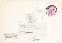 855 Op Drukwerkbandje (imprime) Met Stempel LIEGE Naar TOURNAI, Stempel N'HABITE PLUS A L'ADRESSE ... DE6 MOIS + RETOUR - 1951-1975 Lion Héraldique