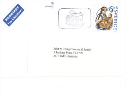 (864) Sweden To Australia Cover - Tramway Postmark - Storia Postale