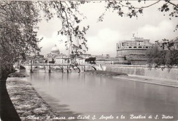 3176.   Roma - Il Tevere Con  Castel Sant'Angelo E La Basilica Di S. Pietro - Ponte -  Bridge - 1965 - Castel Sant'Angelo