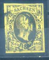 SAXONY - 1851 AUGUST II, 3NGR - Sachsen