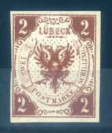 LUBECK - 1859 COAT OF ARMS 2S BROWN - Luebeck