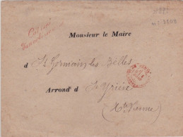 1873 - ENVELOPPE En FRANCHISE De La CAISSE D'AMORTISSEMENT BUREAU DES CONTRE-SEINGS  à PARIS Pour ST YRIEIX - Lettere In Franchigia Civile