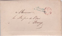 1850 - LETTRE En FRANCHISE Du MINISTERE Des TRAVAUX PUBLICS à PARIS Pour Le PREFET De L'AIN à BOURG - CANAL De VAUX - Civil Frank Covers