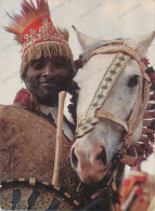 AFRICA,ETHIOPIA,WARRIOR IN TRADITIONAL DRESS  Vintage Old Postcard - Ethiopie