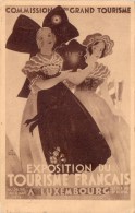 EXPOSITION DU GRAND TOURISME EXPOSITION DU TOURISME FRANCAIS  LUXEMBOURG 1934 ( Femme Avec Cocarde ) Circulée Timbrée 35 - Expositions