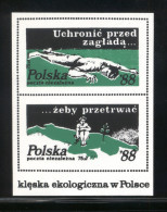 POLAND SOLIDARNOSC SOLIDARITY (POCZTA NIEZALEZNA) 1988 POLAND THE ECOLOGICAL ENVIRONMENTAL DISASTER MS - Solidarnosc-Vignetten