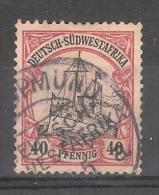 Deutsch Südwestafrika 1900, Yvert N° 19 , 40  Pf  Carmin / Noir ,Yacht Hohenzollern, Obl Swakopmund  TB - German South West Africa