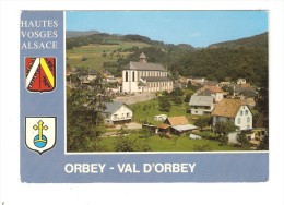 CSM : 68 - Orbey - Val D´Orbey : Edifice Religieux - Maisons - Relief + 2 écussons - Orbey