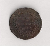 REGNO D´ITALIA VITTORIO EMANUELE II 10 CENTESIMI 1867 TORINO - 1861-1878 : Vittoro Emanuele II