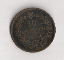 REGNO D´ITALIA VITTORIO EMANUELE II 10 CENTESIMI 1862 MILANO - 1861-1878 : Victor Emmanuel II