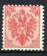 BOSNIA & HERZEGOVINA 1895 5 Kr  Type II Typographed Perforated 10½ MNH / **.    Michel 4 II A, ANK 6 II Cat. €300 - Bosnie-Herzegovine