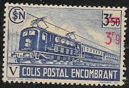 N° 207 FRANCE COLIS POSTAUX  NEUFS Avec Mini Charnière  - 3,90 F Sur 3,50 Bleu  (R)  1943 - Ongebruikt