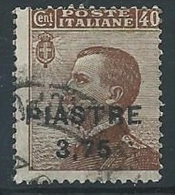 1922 COSTANTINOPOLI USATO EFFIGIE 3,75 PIASTRE SU 40 CENT - ED182 - Bureaux D'Europe & D'Asie