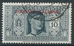 1932 EMISSIONI GENERALI USATO DANTE 10 CENT - ED182 - Algemene Uitgaven