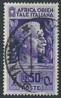 1938 AOI USATO SOGGETTI VARI 50 CENT - ED183-2 - Africa Oriental Italiana
