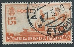 1938 AOI USATO SOGGETTI VARI 1,75 LIRE - ED184-2 - Afrique Orientale Italienne