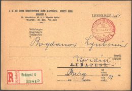 HUNGARY - MAGYAR  - A M KIR. POSTA SZEMELYZETENEK JOLETI - HIRDETO IRODA - RECOMM. - 1943 - Lettres & Documents