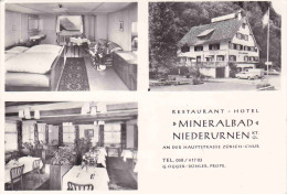 RESTAURANT HOTEL MINERALBAD NIEDRURNEN AN DER HAUPTSTRASSE ZURICH CHUR G OGGER BUHLER PROPR - Andere & Zonder Classificatie